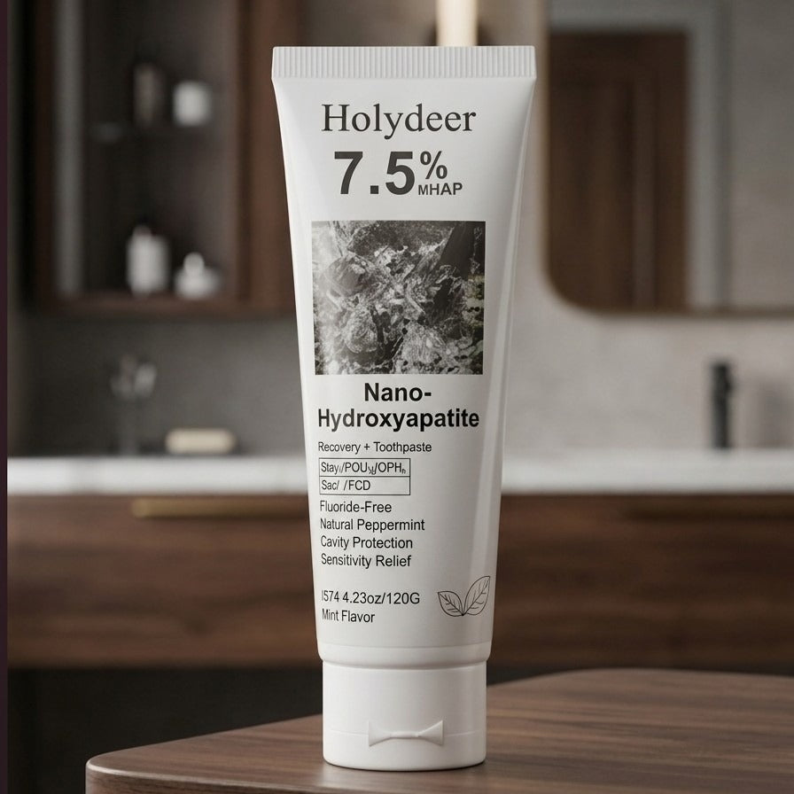 Holydeer 7.5% Nano Hydroxyapatite Toothpaste (120g) | Enamel Repair & Sensitive Teeth Relief