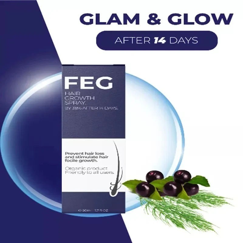 FEG Hair Growth Spray 1 Fl Oz Anti-Dandruff & Frizz Control